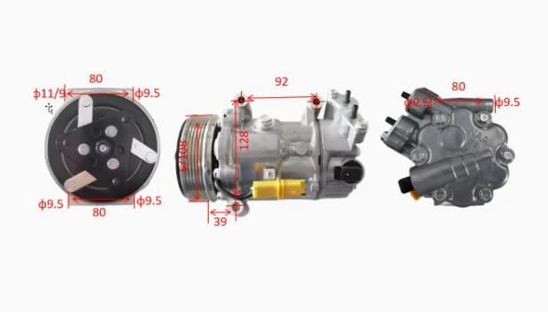 KLIMA KOMPRESORU PEUGEOT CITROEN 9802457680